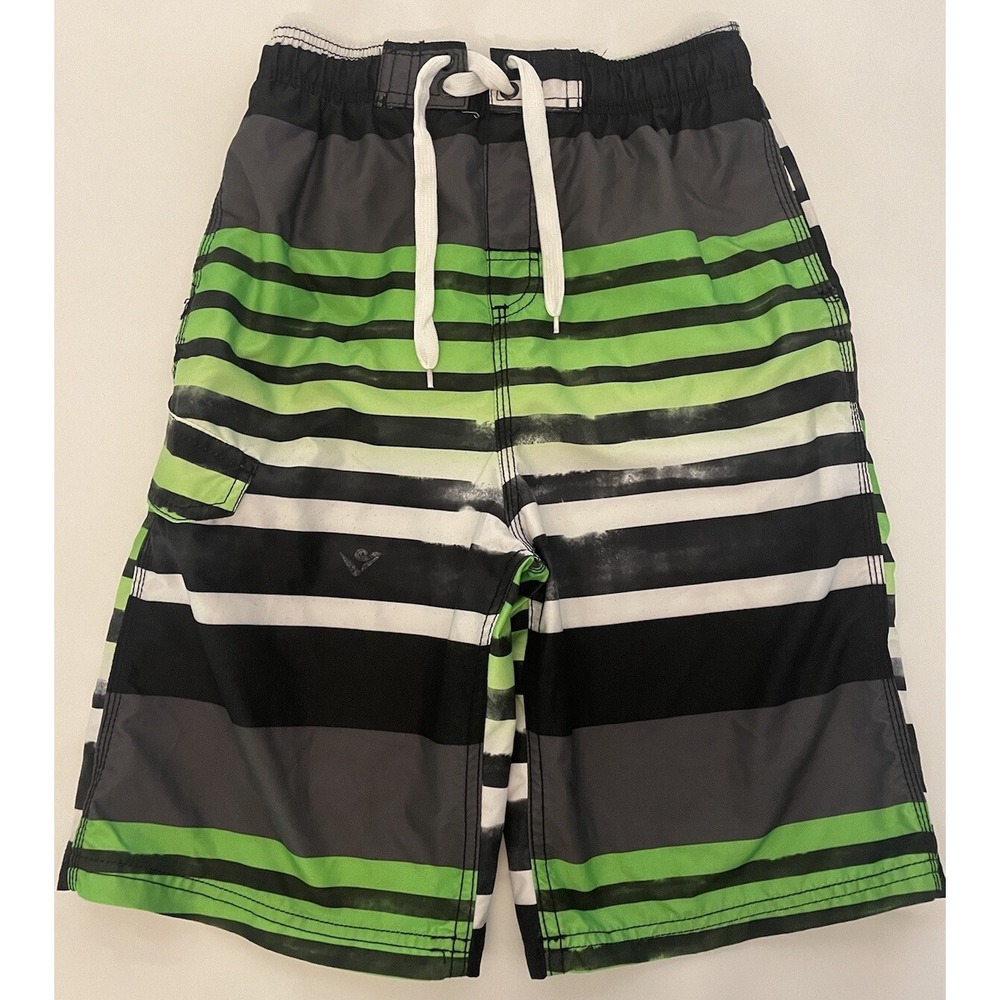 Kanu Surf Boys' Board Shorts UPF‎ 50+ Beach Swim Trunk, BlackGreen, Large 14/16